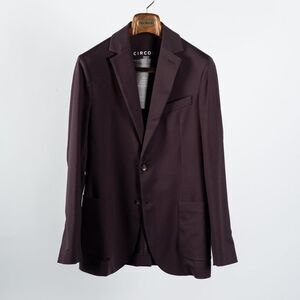 Circolo Plum Jersey Travel Blazer Size 54